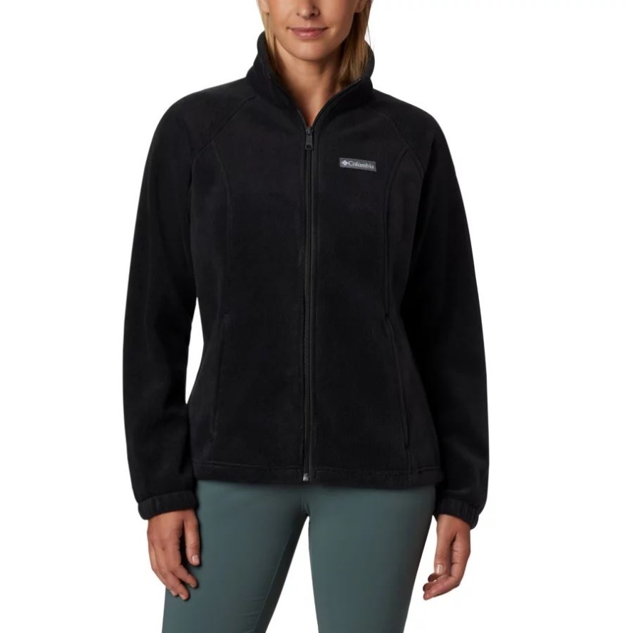 Women's Benton Springs Full Zip Fleece Petite Columbia Sale Black