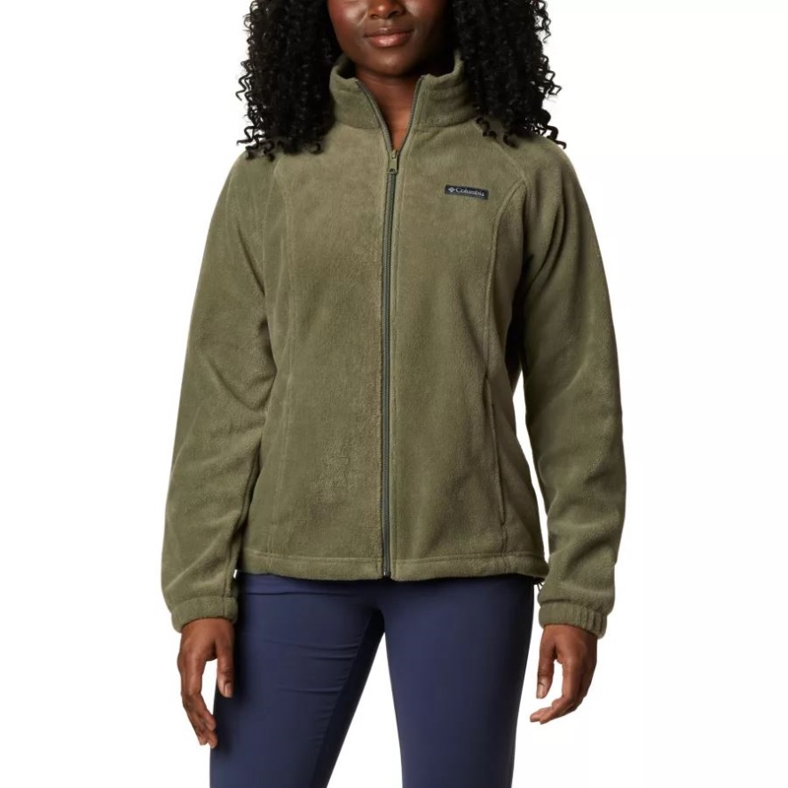 Women's Benton Springs Full Zip Fleece Petite Columbia Sale Stone Green