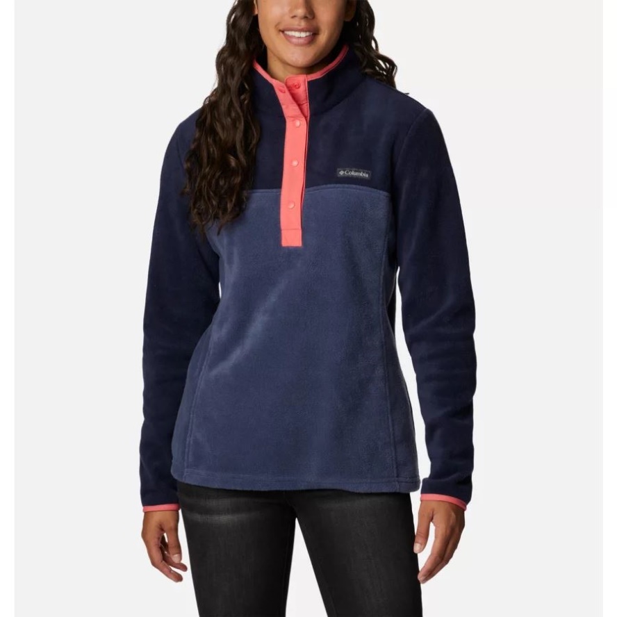 Women's Benton Springs Half Snap Pullover Columbia Sale Nocturnal/Dark Nocturnal