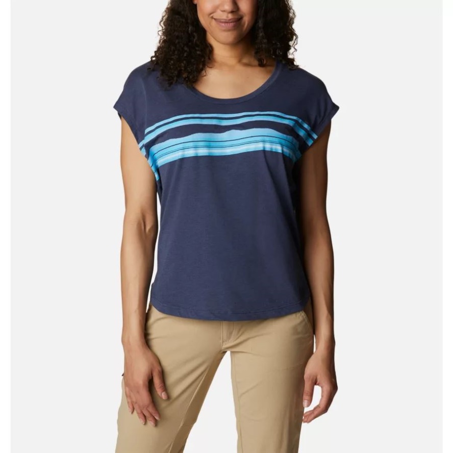 Women's Bluebird Days Modern T-Shirt Columbia Sale Nocturnal Hthr/Peaceful Perspective Grx