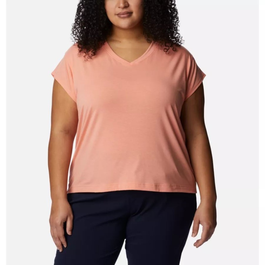 Women's Boundless Beauty Tee Plus Size Columbia Sale Summer Peach