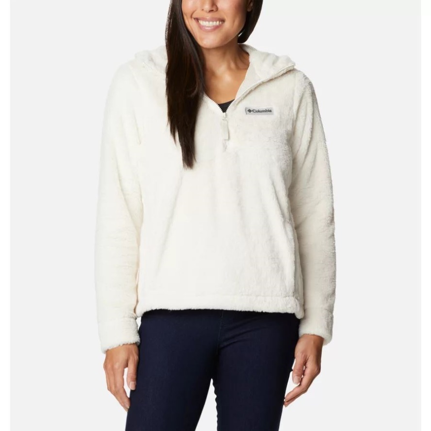 Women's Bundle Up Sherpa Hooded Pullover Chalk Columbia Sale