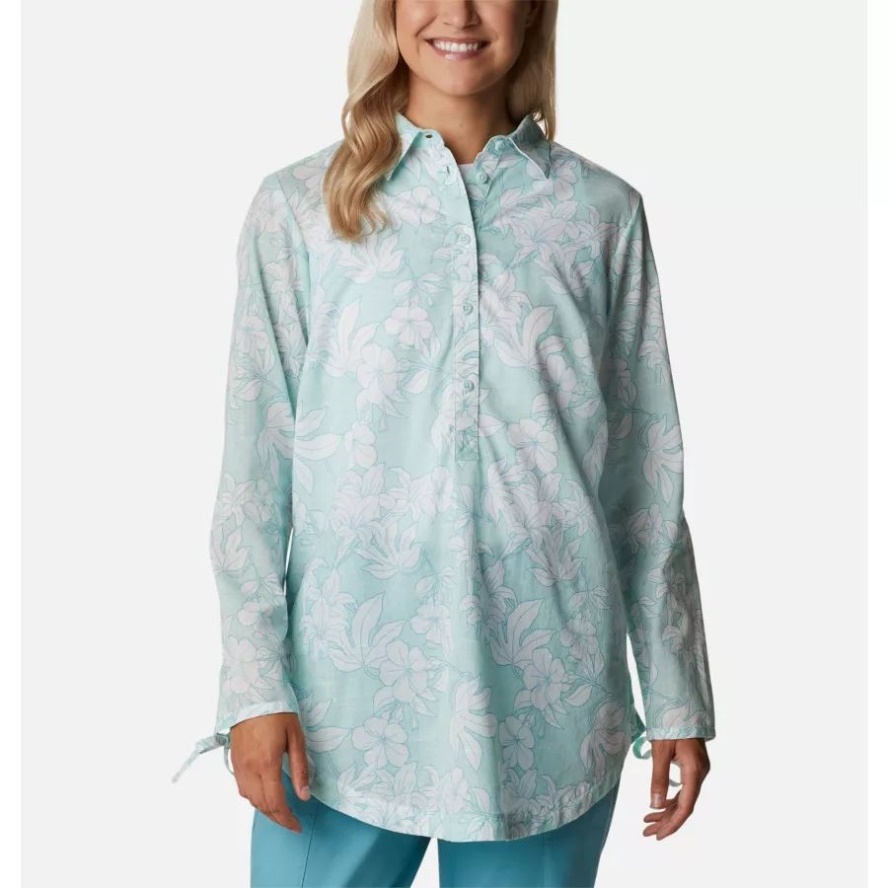 Women's Camp Henry II Tunic Icy Morn Lakeshore Floral Columbia Sale