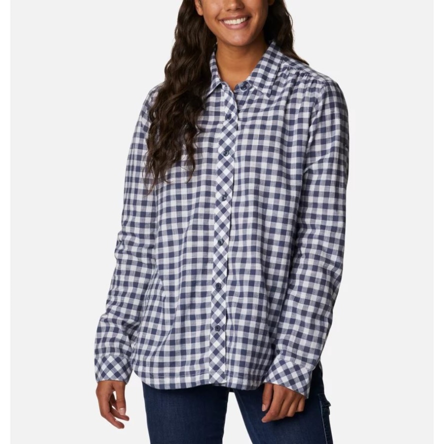 Women's Camp Henry III Casual Shirt Nocturnal Gingham Columbia Sale