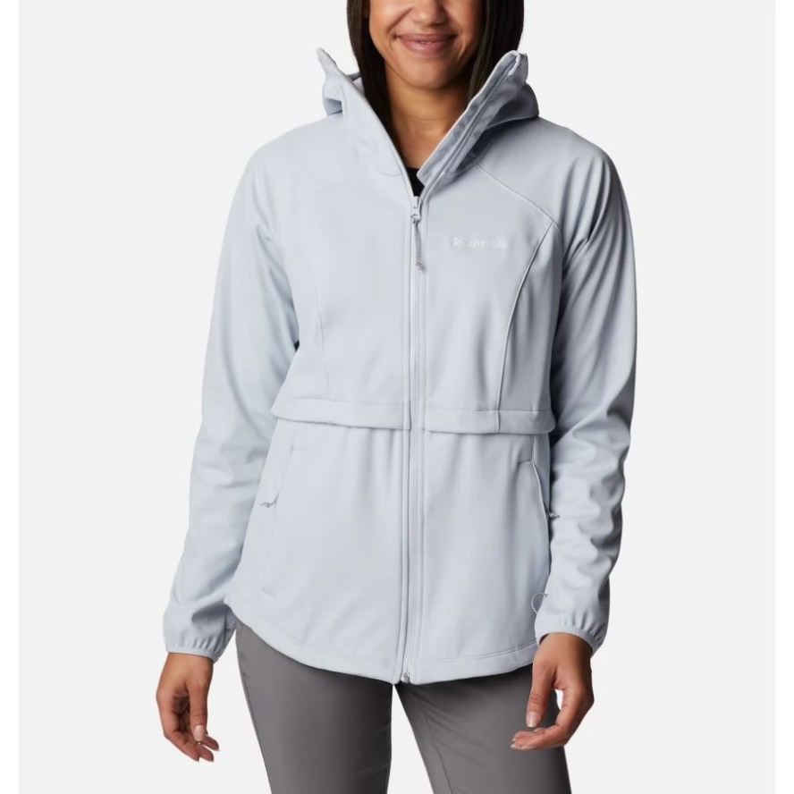 Women's Canyon Meadows Softshell Hooded Walking Jacket Cirrus Grey Columbia Sale