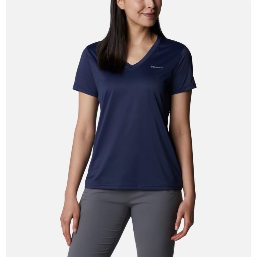 Women's Columbia Sale Hike Short Sleeve V-Neck Shirt Columbia Sale Nocturnal