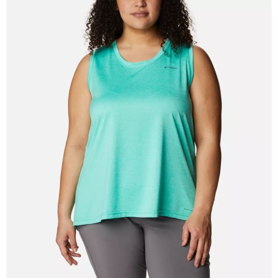 Women's Columbia Sale Hike Tank Plus Size Columbia Sale Electric Turquoise Heather