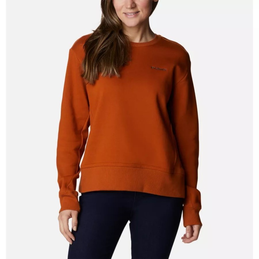 Women's Columbia Sale Lodge Crew IV Sweatshirt Columbia Sale Warm Copper