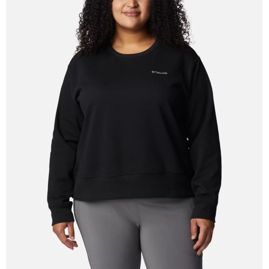 Women's Columbia Sale Lodge Crew IV Sweatshirt Plus Size Black Columbia Sale