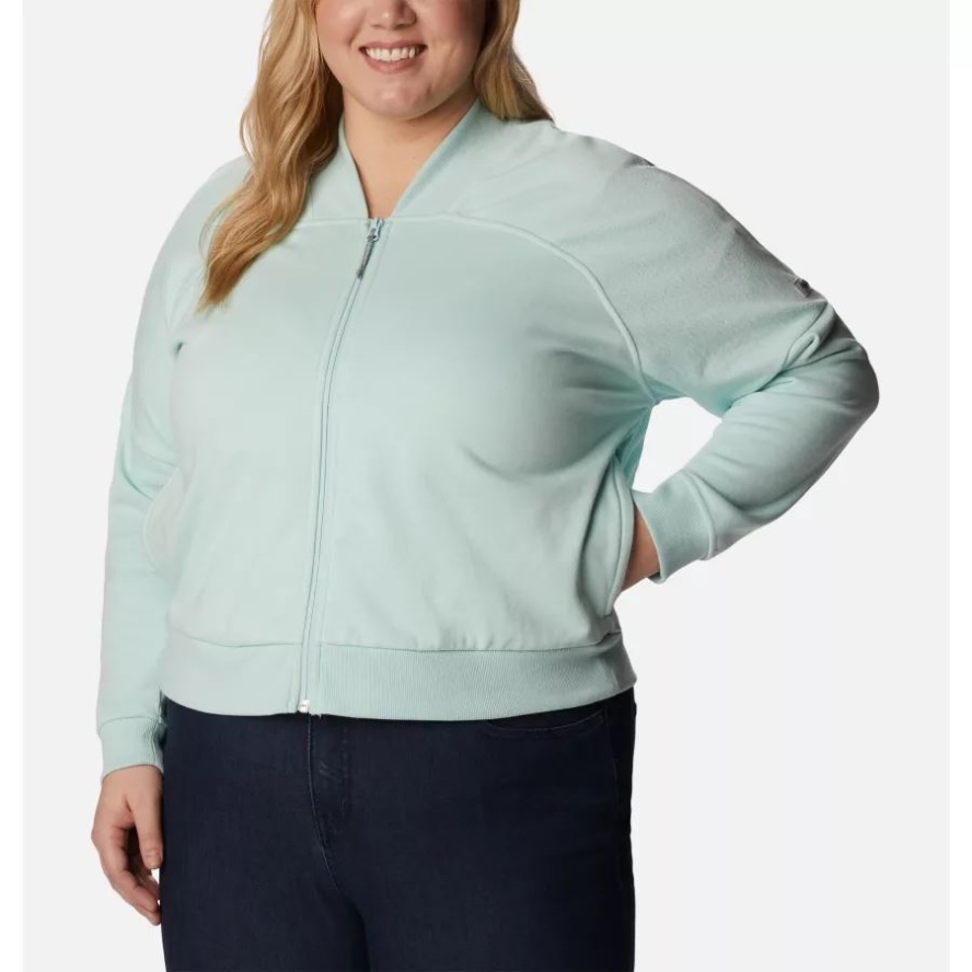 Women's Columbia Sale Lodge French Terry Full Zip Jacket Plus Size Icy Morn Columbia Sale