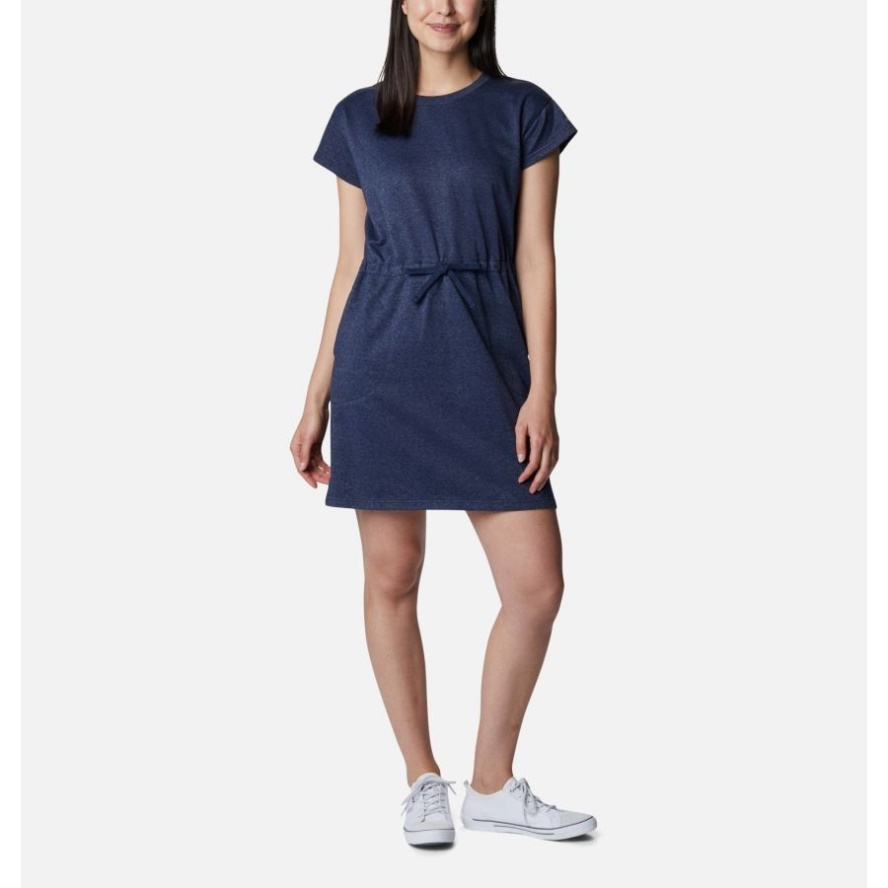 Women's Columbia Sale Trek French Terry Dress Collegiate Navy Heather Columbia Sale