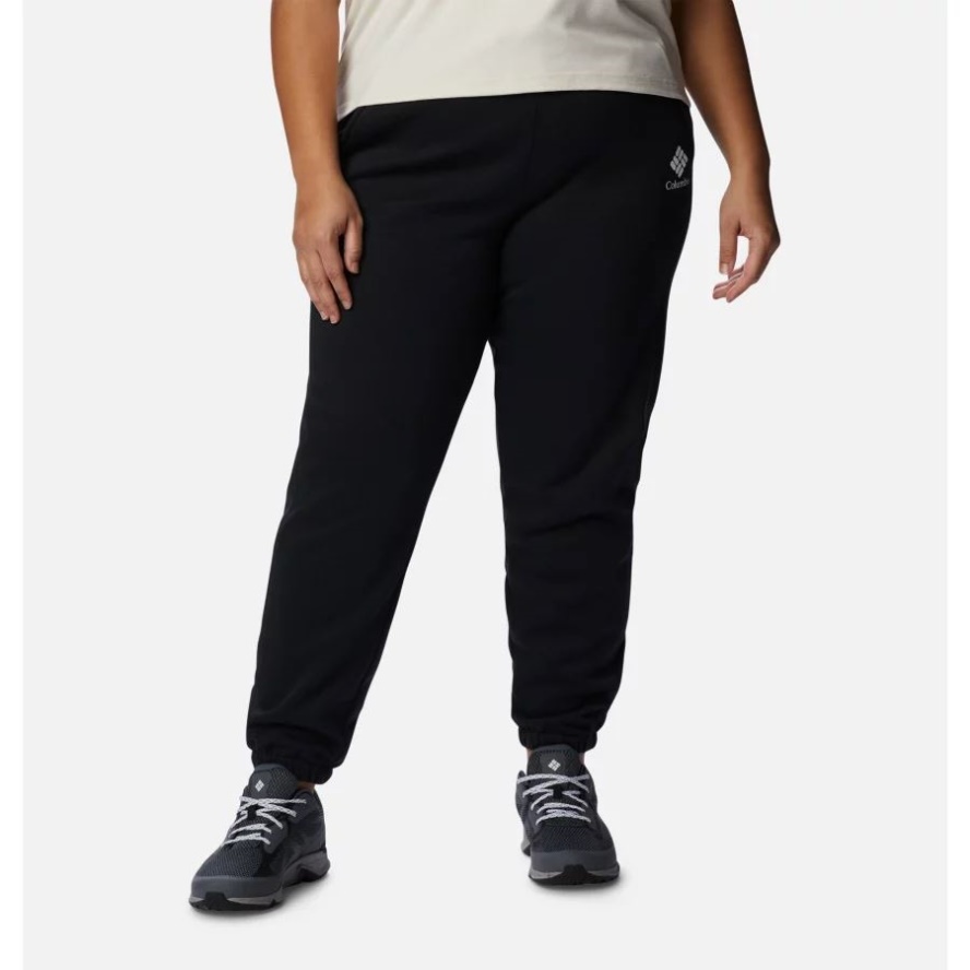 Women's Columbia Sale Trek Joggers Plus Size Black/White CSC Stacked Logo Columbia Sale