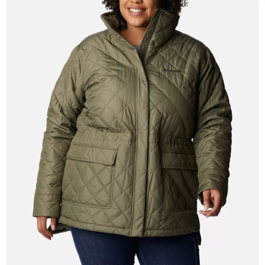 Women's Copper Crest Novelty Jacket Plus Size Stone Green Columbia Sale