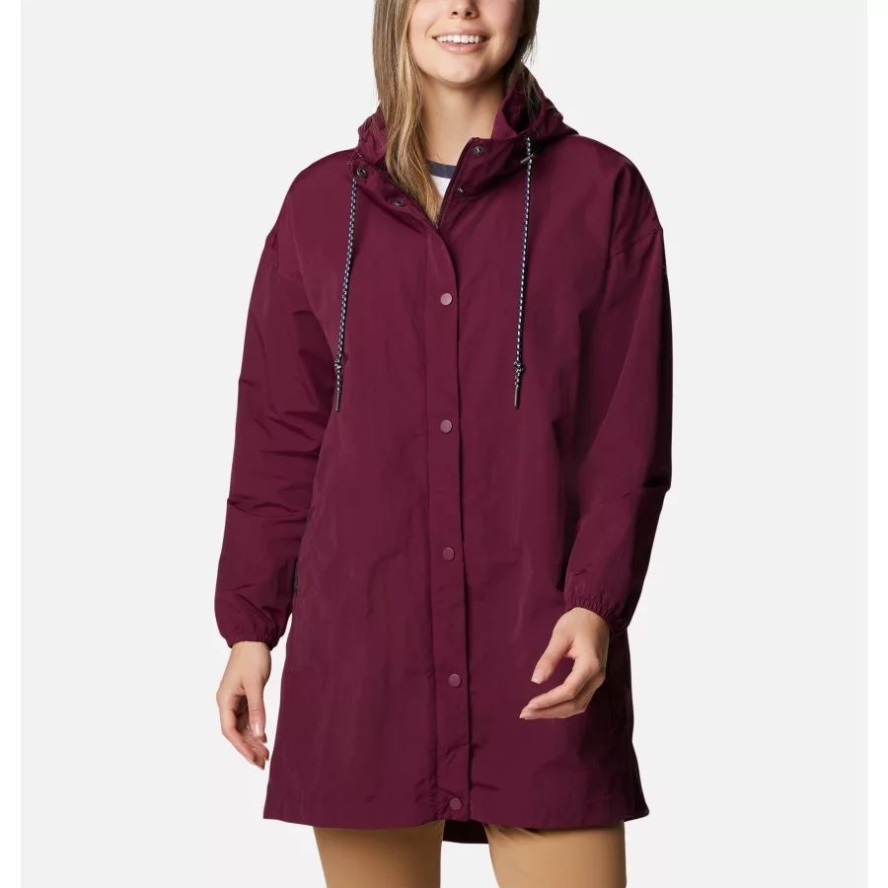 Women's Day Trippin' II Long Jacket Marionberry Columbia Sale