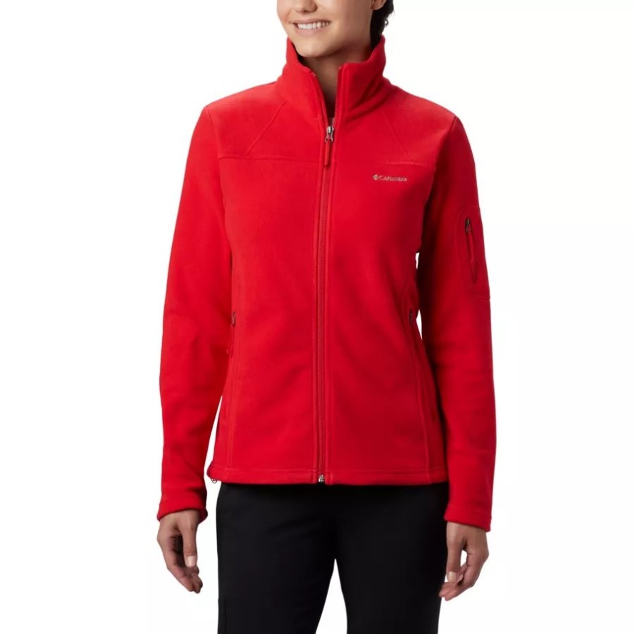 Women's Fast Trek II Fleece Jacket Red Lily Columbia Sale