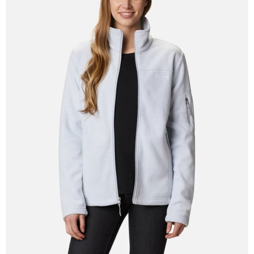 Women's Fast Trek Printed Fleece Jacket Columbia Sale Cirrus Grey Sparkler
