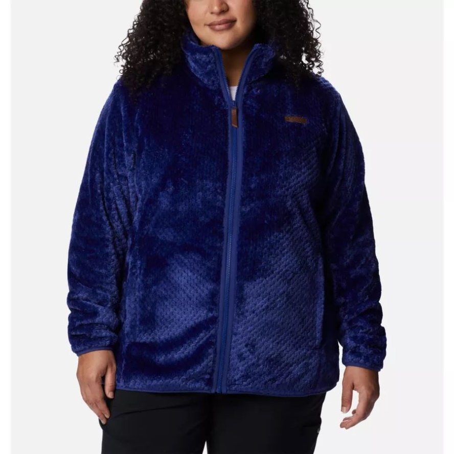 Women's Fire Side II Plush Full Zip Fleece Plus Size Dark Sapphire Columbia Sale