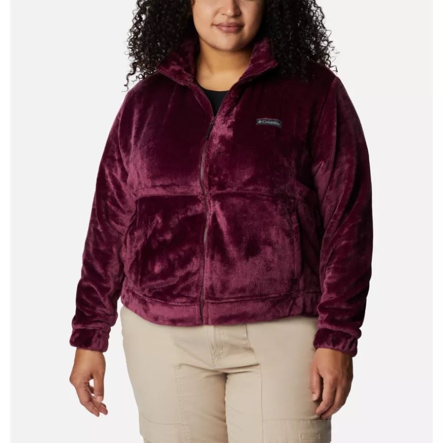 Women's Fireside Full Zip Jacket Plus Size Marionberry Columbia Sale