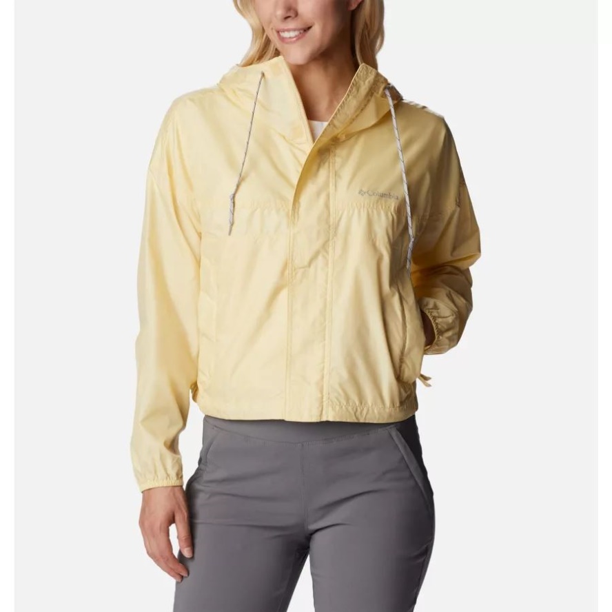 Women's Flash Challenger Cropped Windbreaker Columbia Sale Cornstalk