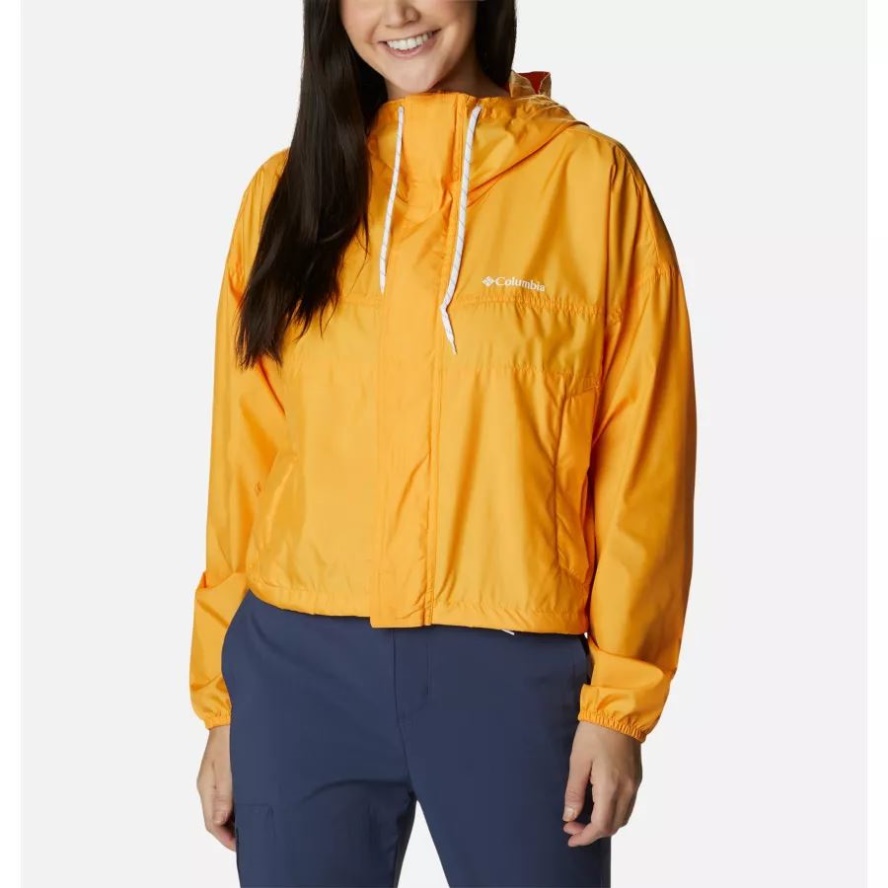 Women's Flash Challenger Cropped Windbreaker Mango Columbia Sale
