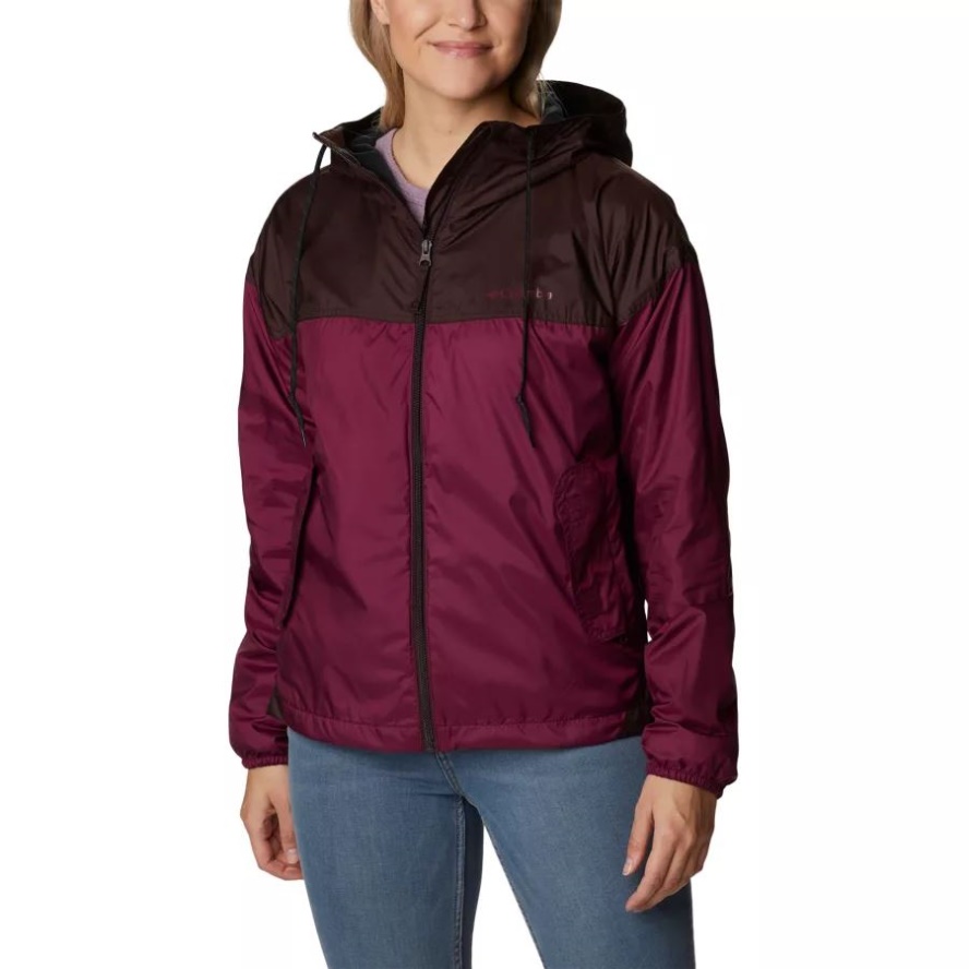 Women's Flash Challenger Fleece Lined Windbreaker Jacket Marionberry/New Cinder Columbia Sale Brand