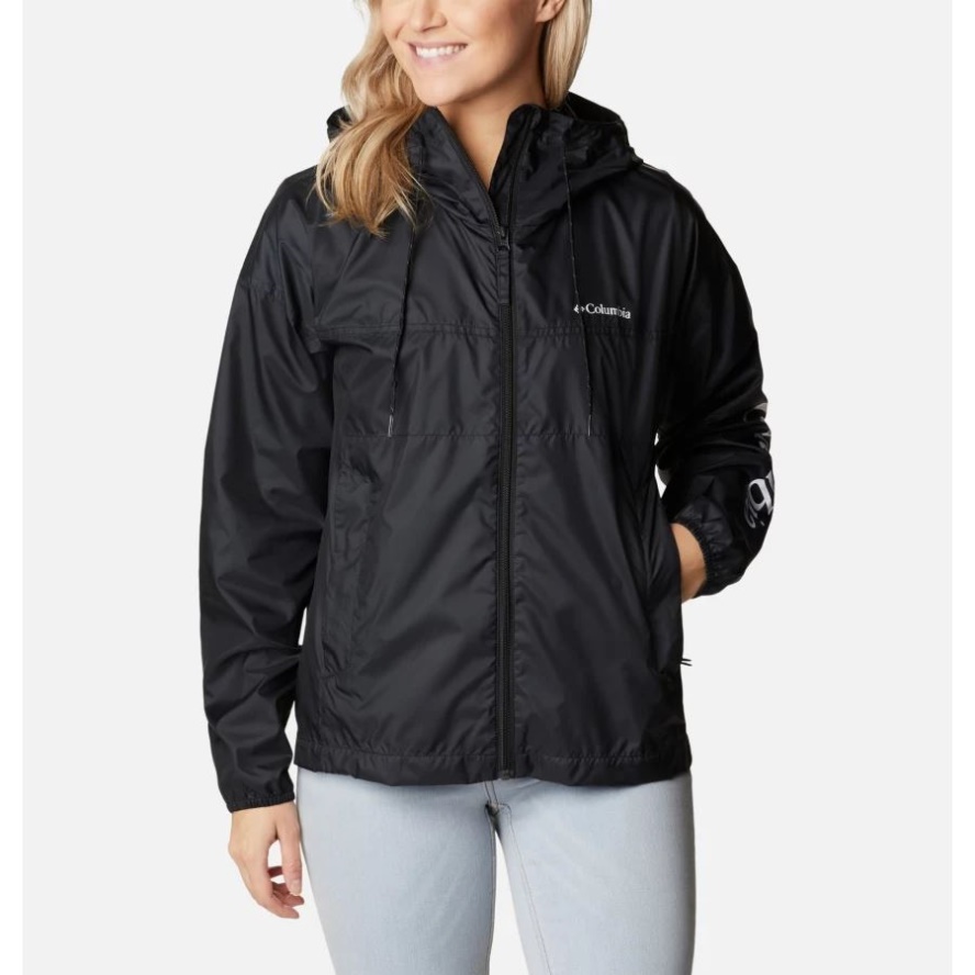 Women's Flash Challenger Novelty Windbreaker Black Columbia Sale