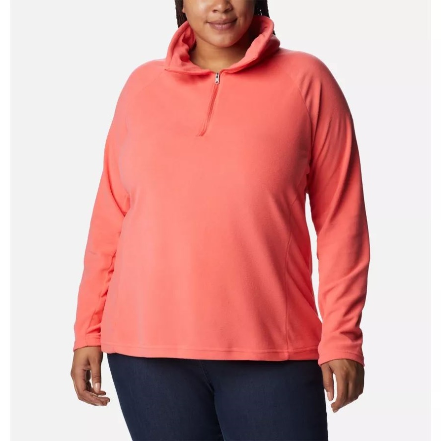 Women's Glacial IV 1/2 Zip Plus Size Columbia Sale Blush Pink