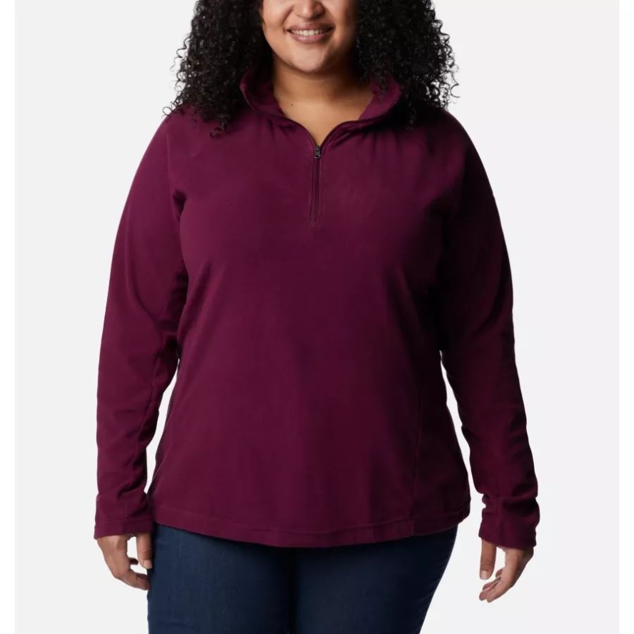 Women's Glacial IV 1/2 Zip Plus Size Marionberry Columbia Sale