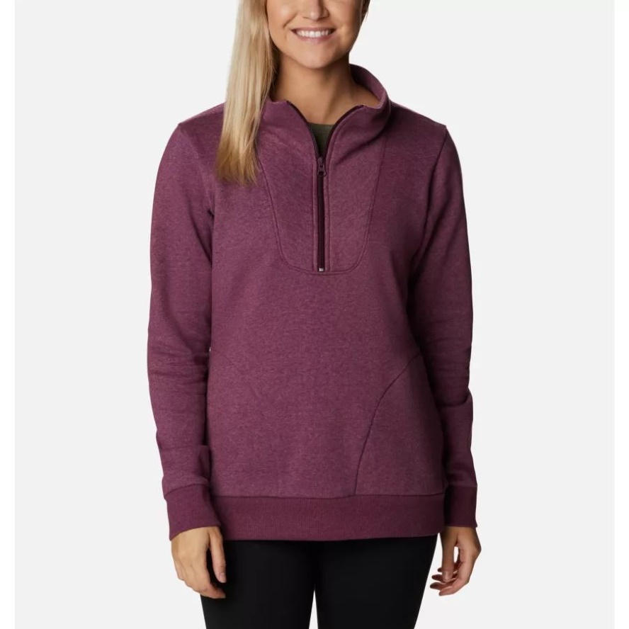 Women's Hart MountainQuarter Zip Fleece Pullover Columbia Sale Marionberry Heather