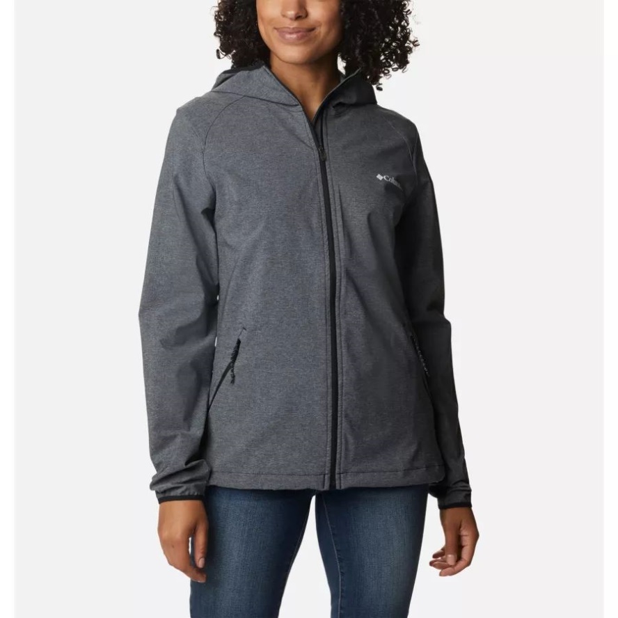 Women's Heather Canyon Softshell Jacket Black Columbia Sale Brand