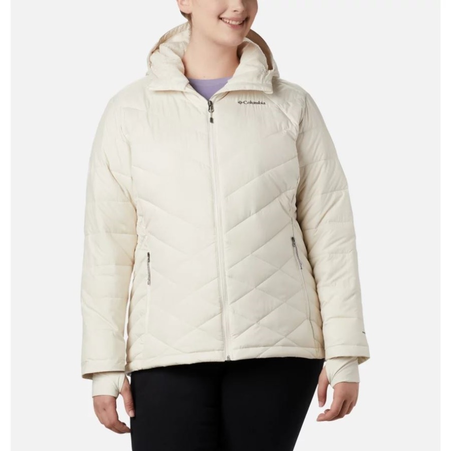 Women's Heavenly Hooded Jacket Plus Size Columbia Sale Chalk