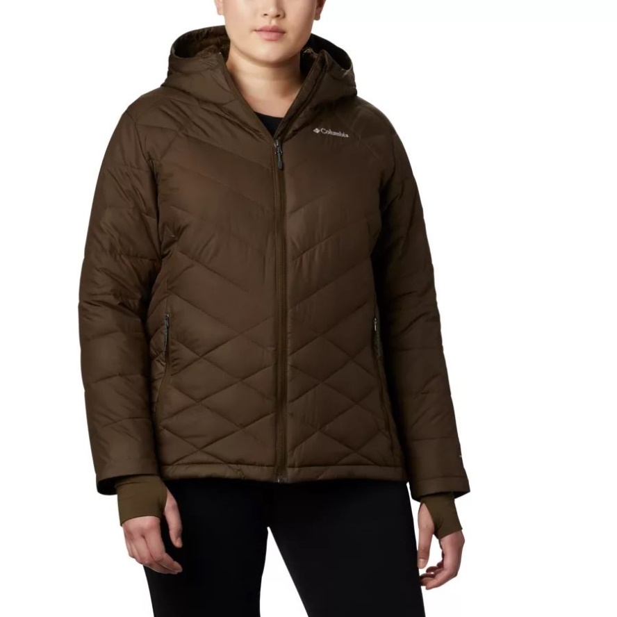 Women's Heavenly Hooded Jacket Plus Size Olive Green Columbia Sale