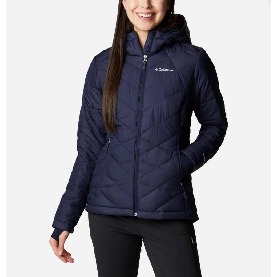 Women's Heavenly Hooded Synthetic Down Jacket Dark Nocturnal Columbia Sale