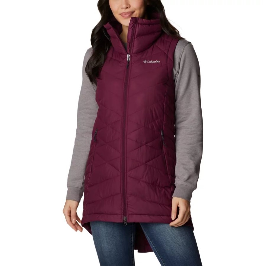 Women's Heavenly Long Vest Marionberry Columbia Sale