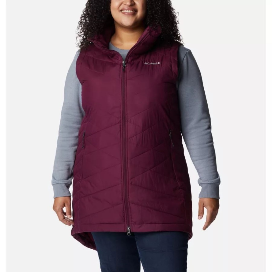 Women's Heavenly Long Vest Plus Size Columbia Sale Marionberry