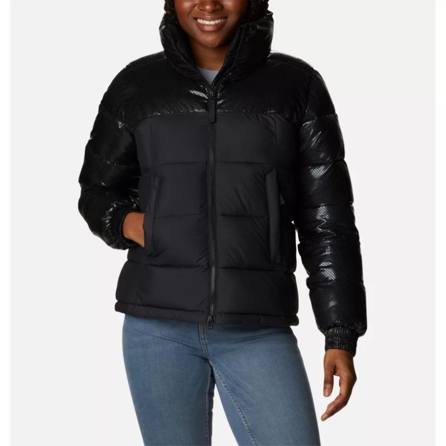Women's High Divide Black Dot Jacket Black Columbia Sale