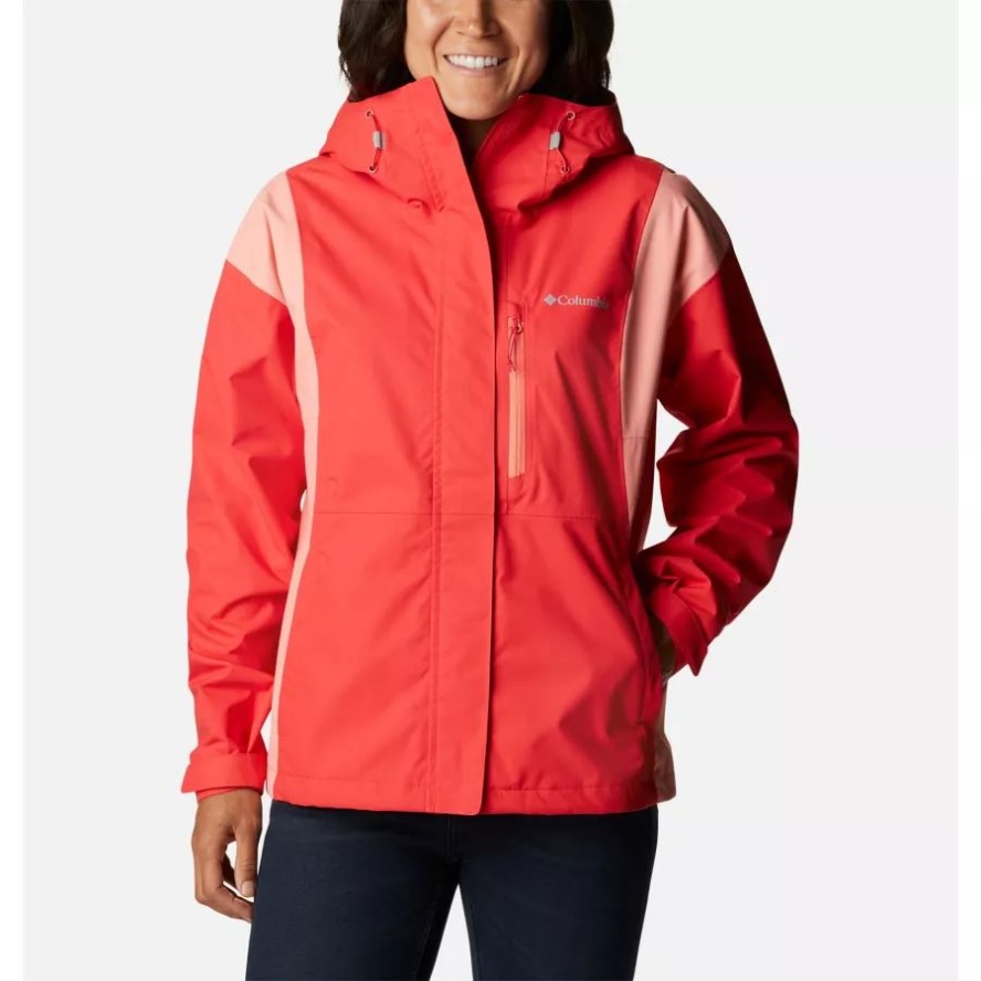 Women's Hikebound Jacket Columbia Sale Red Hibiscus/Coral Reef
