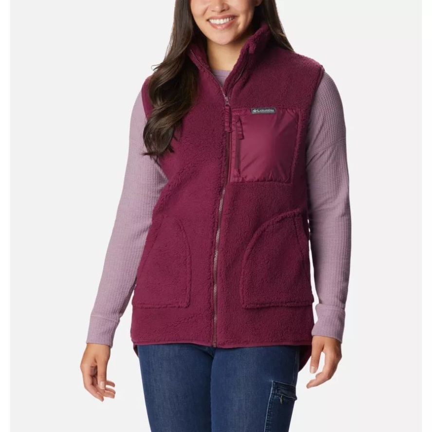 Women's Holly Hideaway Vest Marionberry Columbia Sale