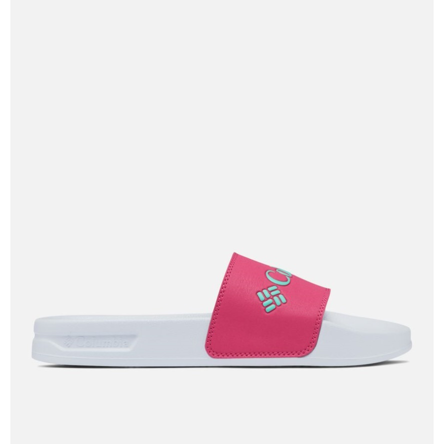 Women's Hood River Slide Haute Pink/Electric Turquoise Columbia Sale