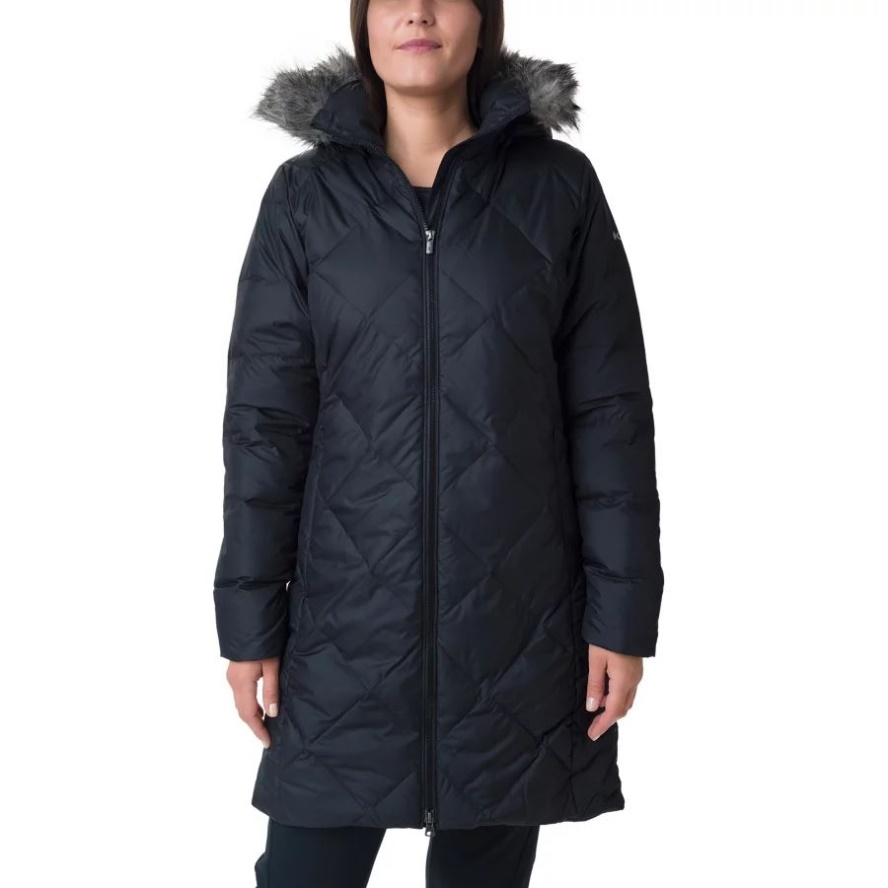 Women's Icy Heights II Down Mid Jacket Black Columbia Sale