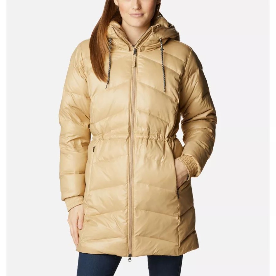 Women's Icy Heights II Hooded Down Mid Jacket Columbia Sale Beach Gunmetal