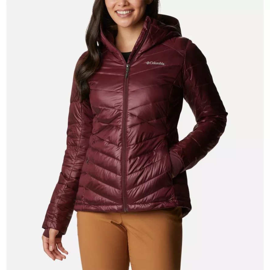 Women's Joy Peak Omni-Heat Infinity Insulated Hooded Jacket Columbia Sale Malbec