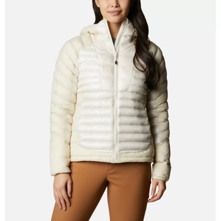 Women's Labyrinth Loop Omni-Heat Infinity Insulated Hooded Jacket Columbia Sale Chalk