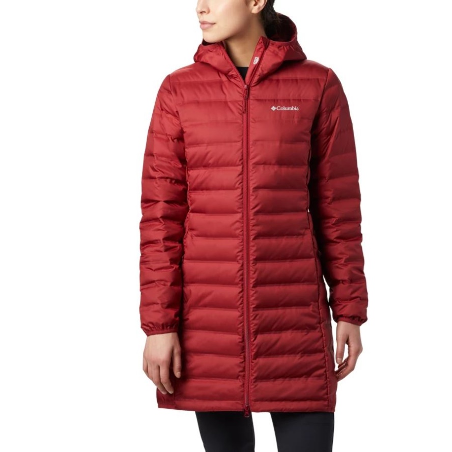 Women's Lake 22 Down Long Hooded Jacket Beet Columbia Sale