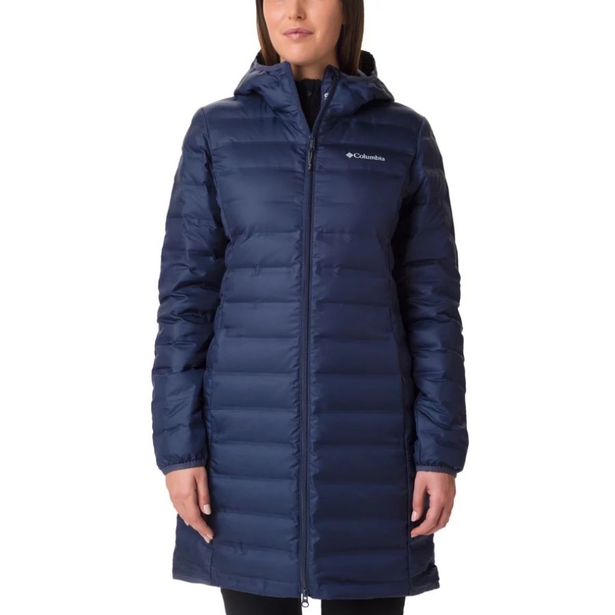 Women's Lake 22 Down Long Hooded Jacket Columbia Sale Nocturnal