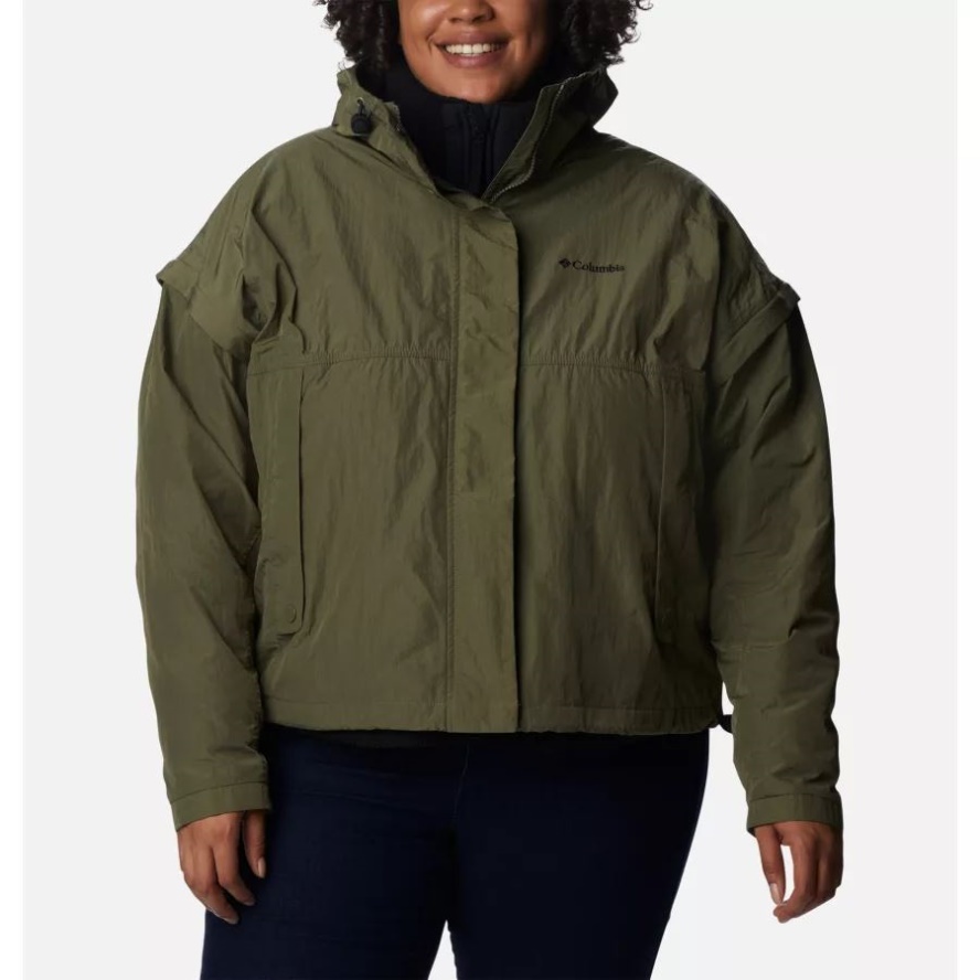 Women's Laurelwoods Interchange Jacket Plus Size Stone Green Columbia Sale