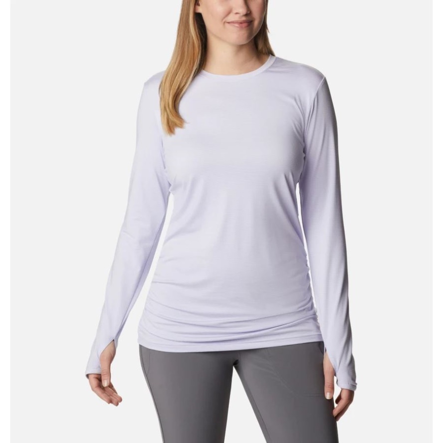 Women's Leslie Falls Long Sleeve Shirt Columbia Sale Purple Tint