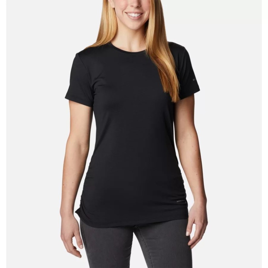 Women's Leslie Falls Short Sleeve Shirt Columbia Sale Black