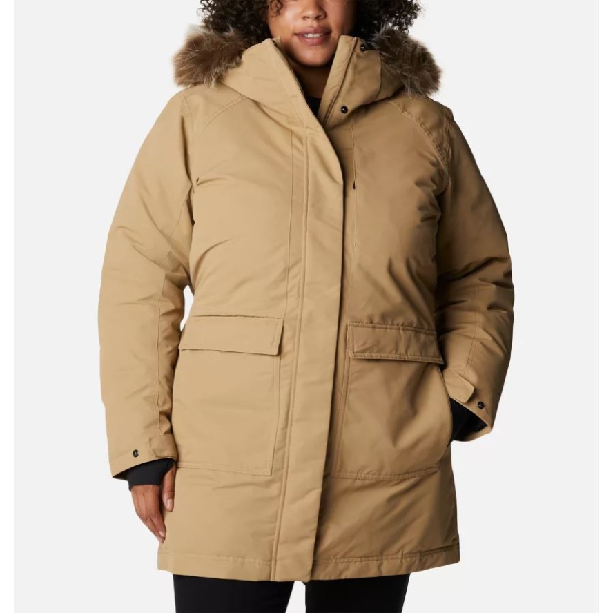 Women's Little Si Omni-Heat Infinity Insulated Parka Plus Size Columbia Sale Beach/Black