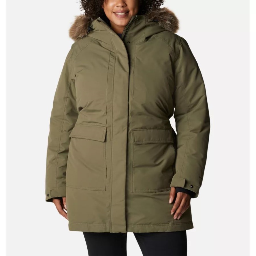 Women's Little Si Omni-Heat Infinity Insulated Parka Plus Size Stone Green Columbia Sale